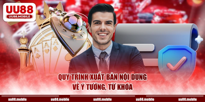 Quy trình xuất bản nội dung về ý tưởng, từ khóa